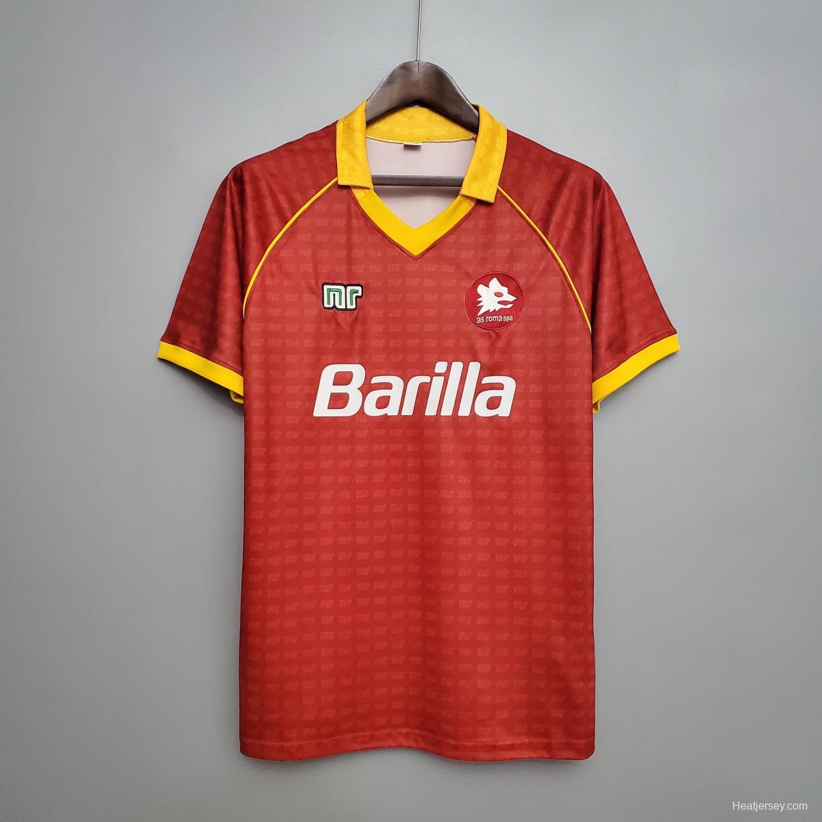 Retro Roma 90/91 home Soccer Jersey