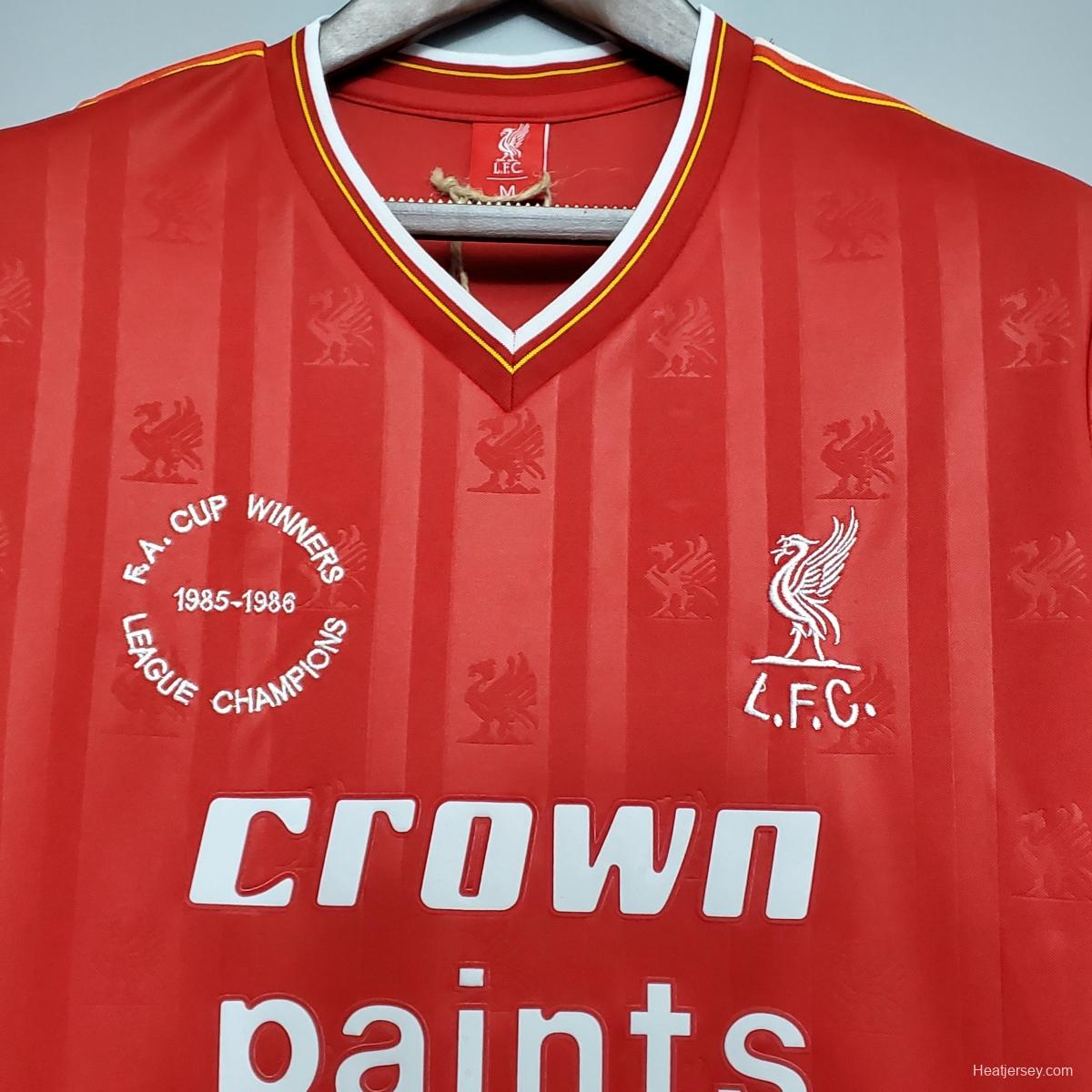 Retro 85/86 Liverpool home Soccer Jersey