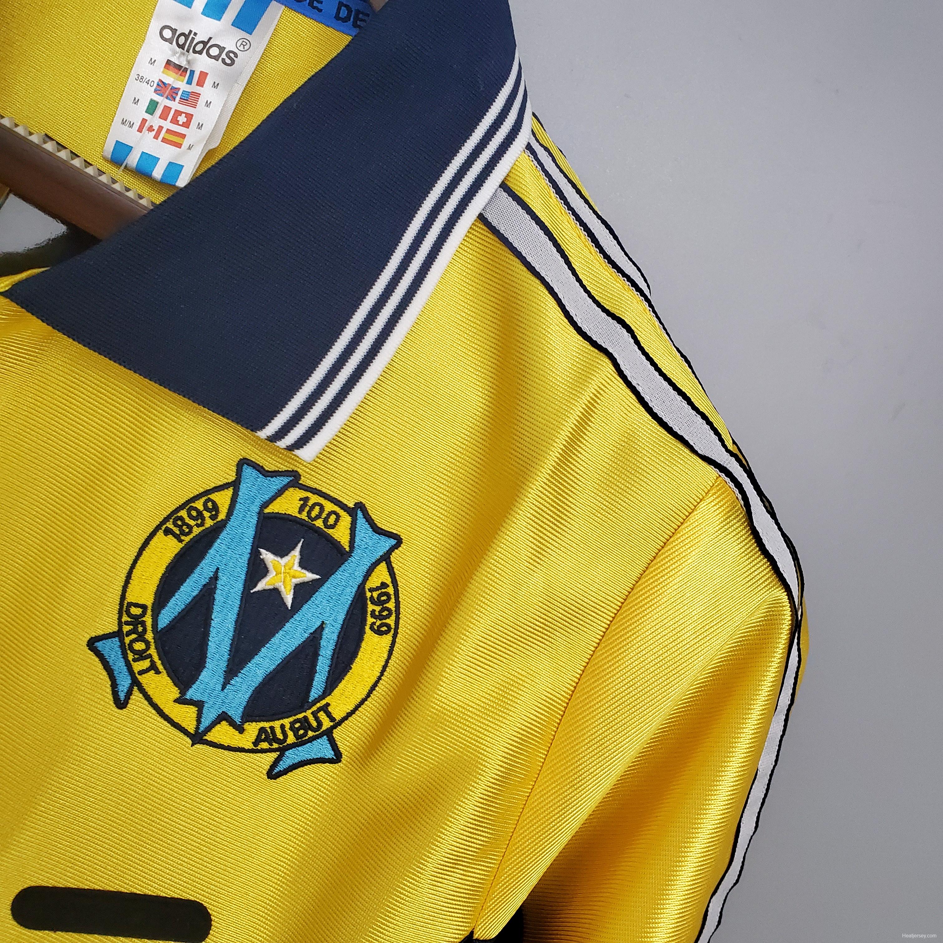 Retro 98/99 Marseille away yellow Soccer Jersey