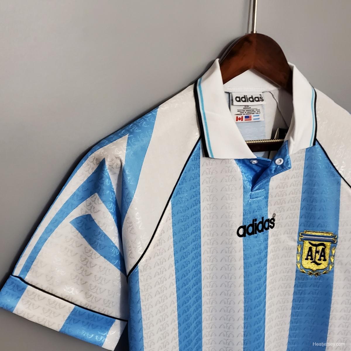 Retro 1996 Argentina Home Jersey