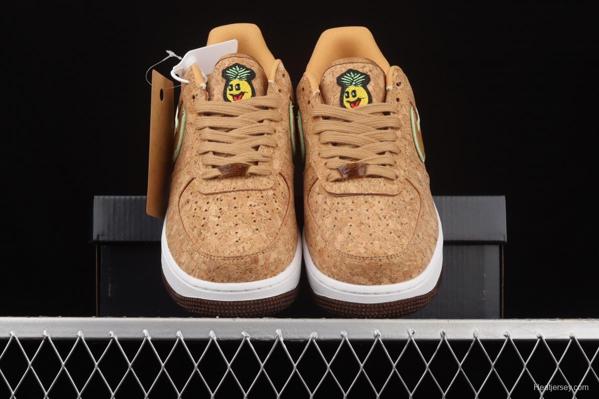 NIKE Air Force 1x07 Low cork color low-top casual board shoes CZ0338-200