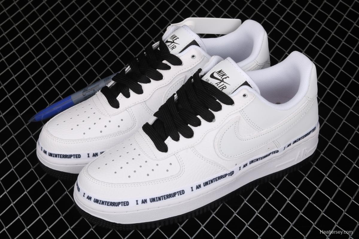 NIKE Air Force 1x 07 Low x Uniterrupted white and blue graffiti James co-signed the same 3M reflective low-top leisure sports board shoes 352267-801