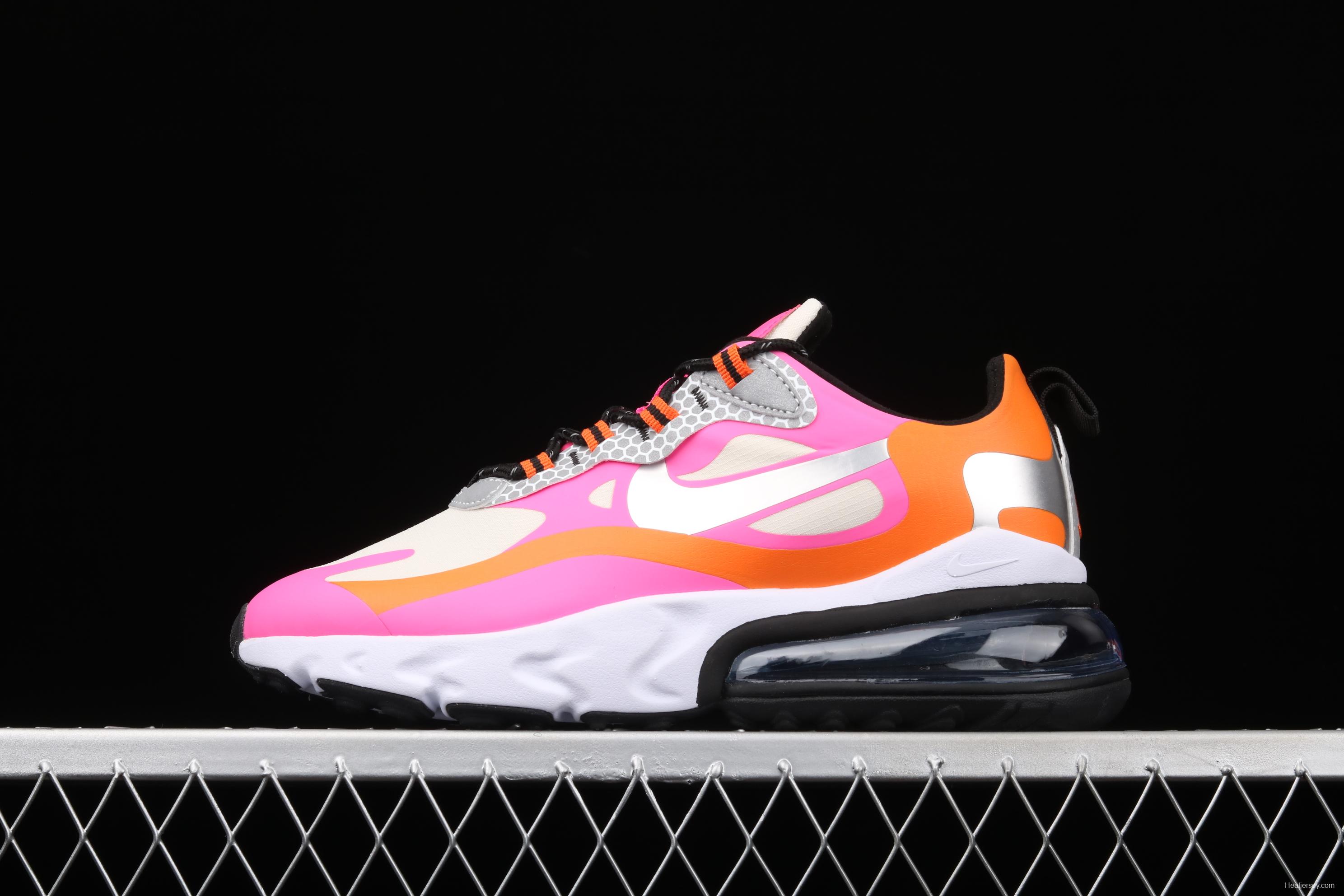 NIKE Air Max 270React new high-frequency mesh hollowing out function half-palm air cushion running shoes CT1834-100