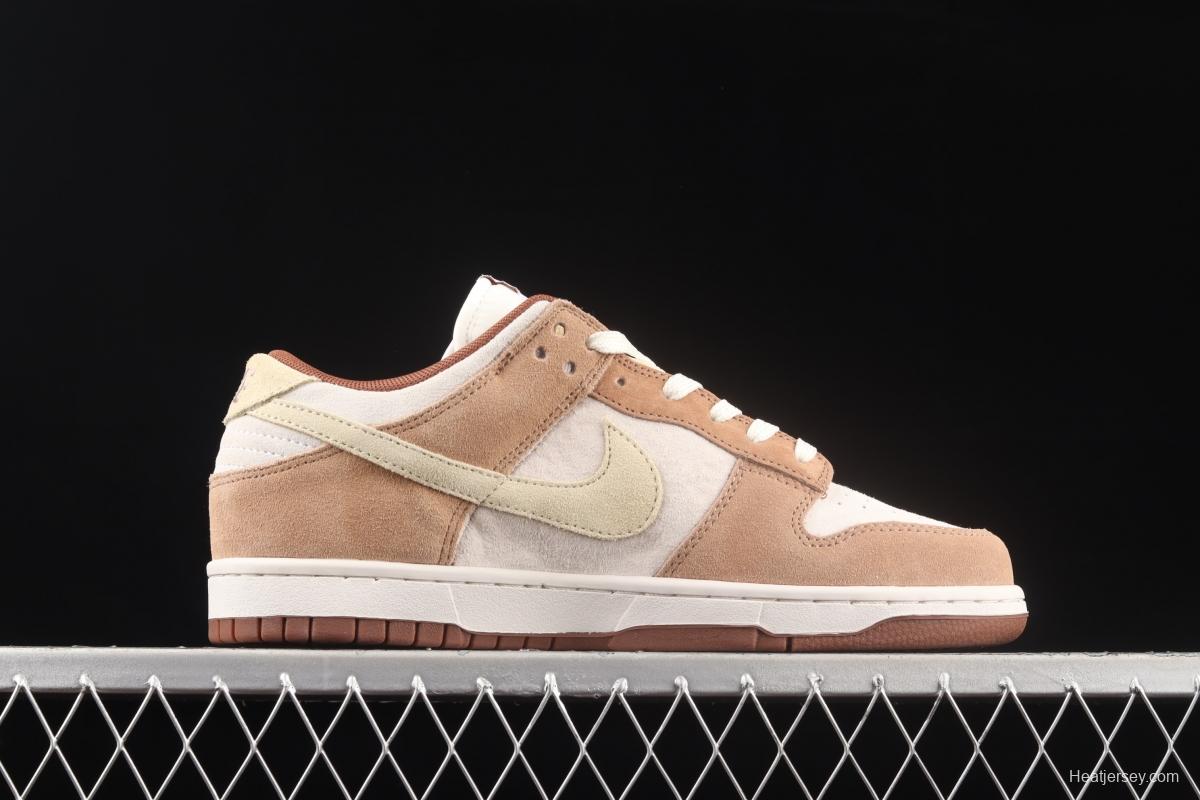 NIKE SB DUNK Low Prm milk brown SB buckle rebound fashion casual board shoes DD1390-100