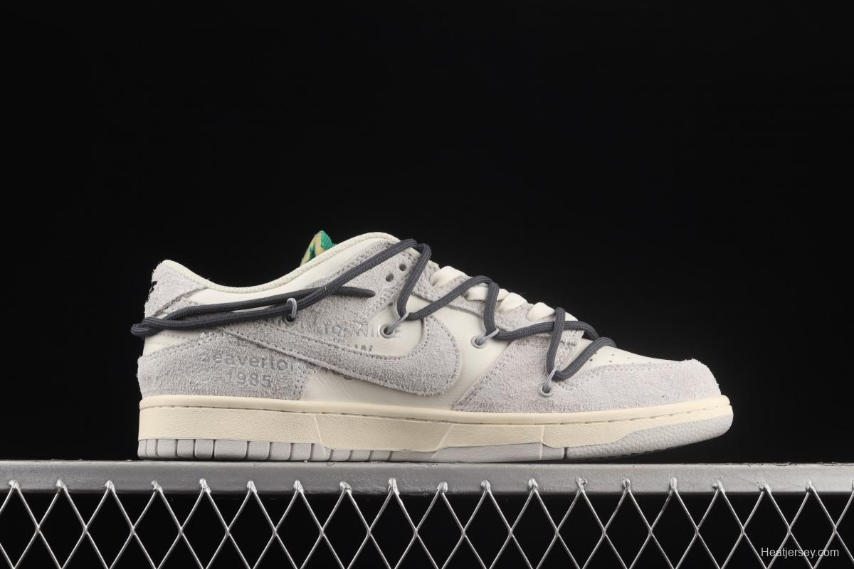 OFF-White x NIKE DUNK Low OW SB buckle rebound fashion casual board shoes DJ0950-115