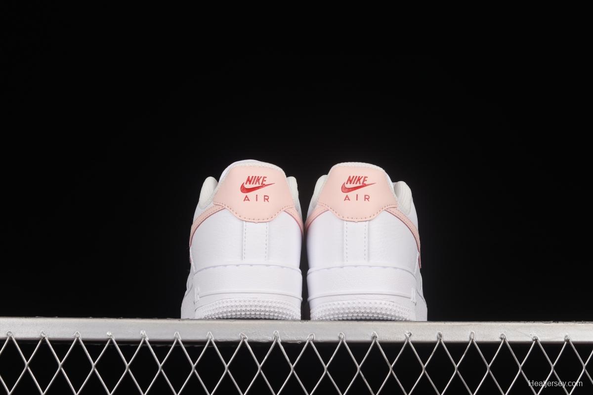 NIKE Air Force 1'07 Low White Pink Hook Low Casual Sneakers 315115-167