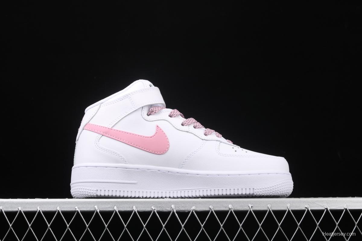 NIKE Air Force 11607 Mid white powder 3M reflective casual board shoes 366731-911