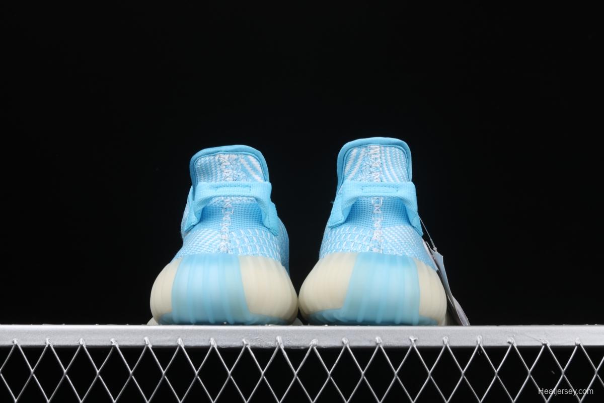 Adidas Yeezy 350 Boost V2 CI1173 Darth Coconut 350 second generation silver powder hollowed-out North Carolina blue color match