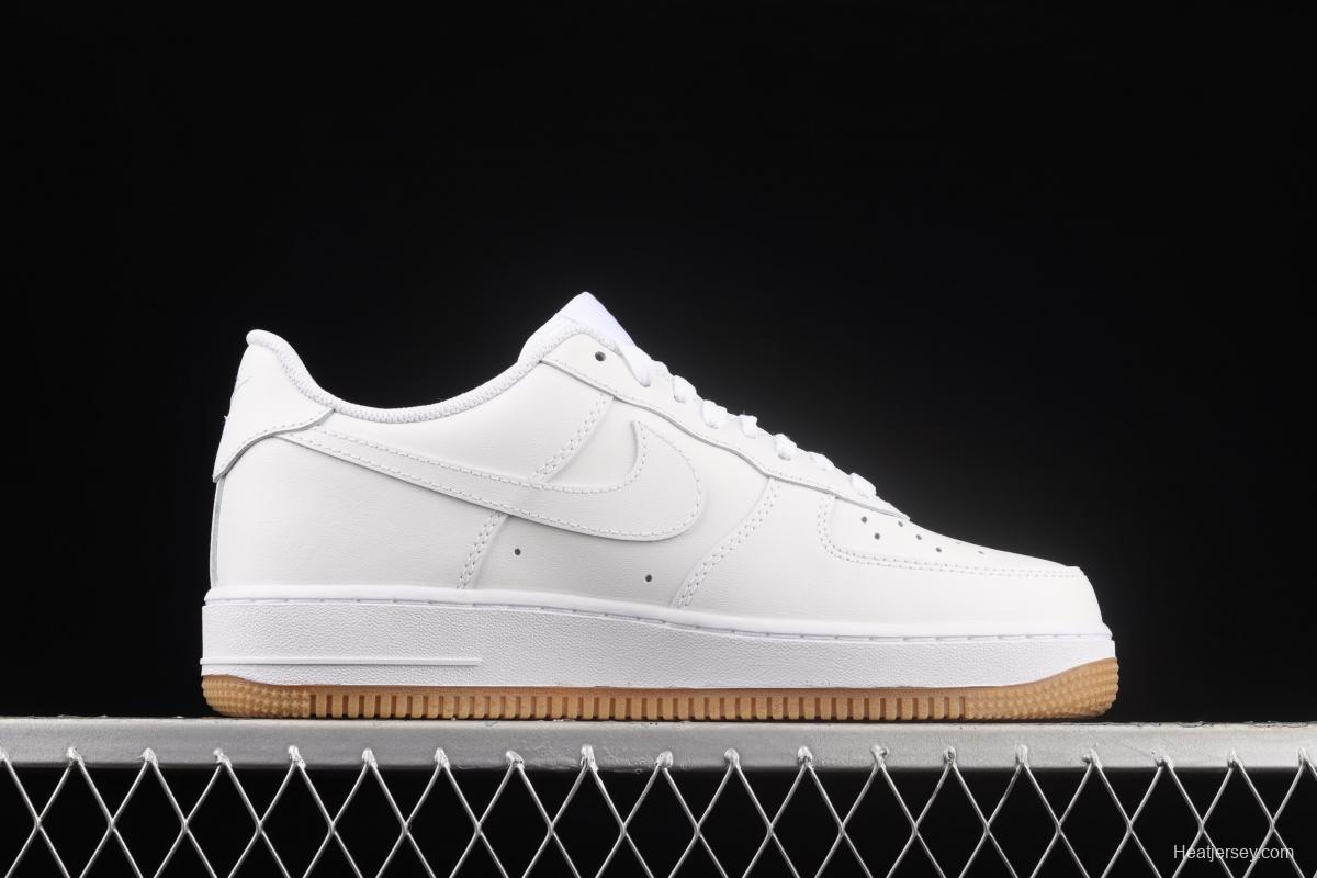 NIKE Air Force 1o07 Low raw rubber all-white low-top casual board shoes DJ2739-100