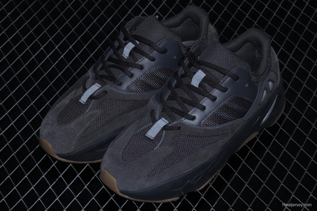 Adidas Yeezy Boost 700V2 Utility Black FV5304 Kanye Coconut 7003M reflective black rubber running shoes BASF popcorn