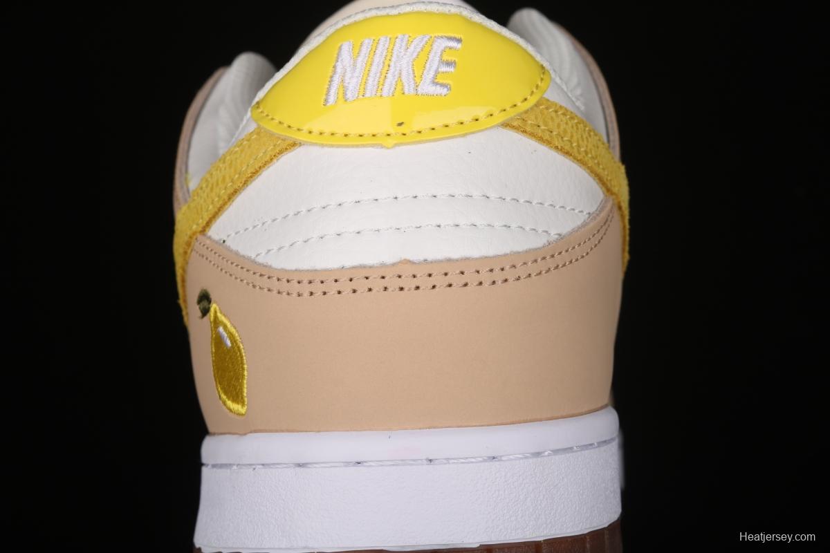 NIKE SB DUNK Low dunk series lemon yellow color matching low-side leisure sports skateboard shoes DJ6902-700