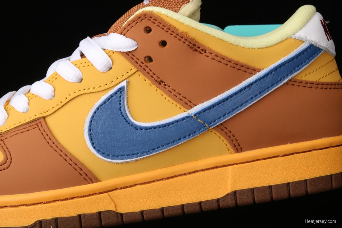 Nike DUNK Low Newcastle Brown Ale TS with the same yellow beer super-limited color matching Newscale low-top skateboard shoes 313170-741