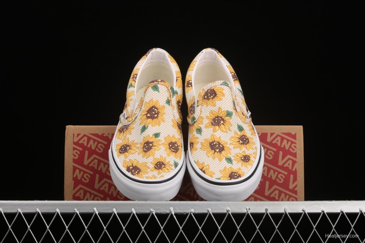 Vans Authentic Vance limited edition daisies printed low-top skateboard shoes VN0A5ZMRFN0