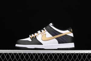 NIKE DUNK Low SB dunk series black and white gold hook low side leisure sports skateboard shoes DD1503-101