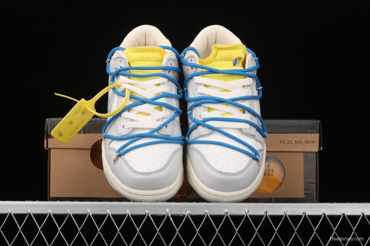 OFF-White x NIKE DUNK Low 03 of 50 OW white gray leisure sports skateboard shoes DM1602-112