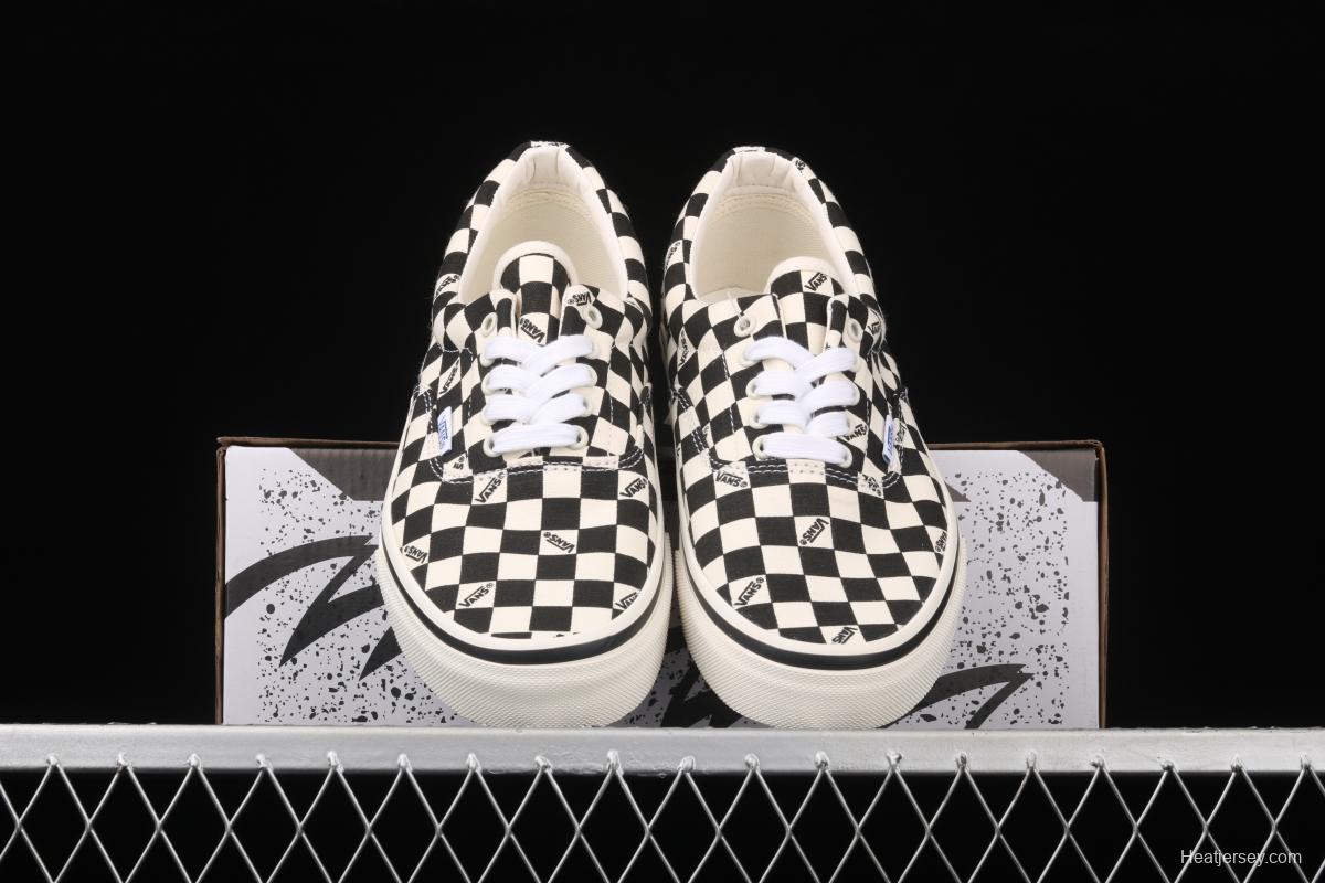 Vans Vault OG Era Lx Vance 20ss high-end branch line black and white checkerboard letter low-top canvas board shoes VN0A4BV4R6R