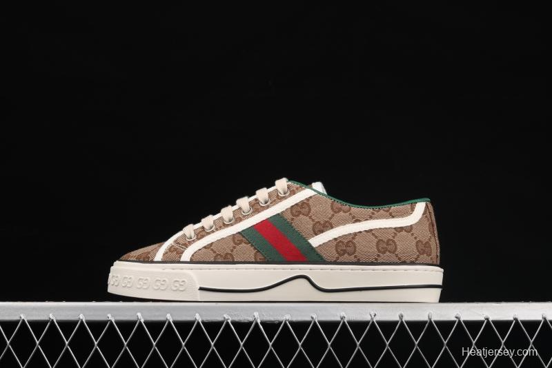 Gucci Tennis 1977 Print Sneaker canvas printed retro leisure sports board shoes