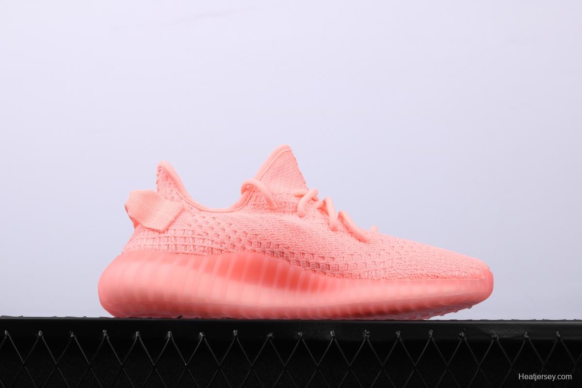 Adidas Yeezy 350 Boost V2 EG7498 Darth Coconut 350 second generation pink hollowed-out silk color matching