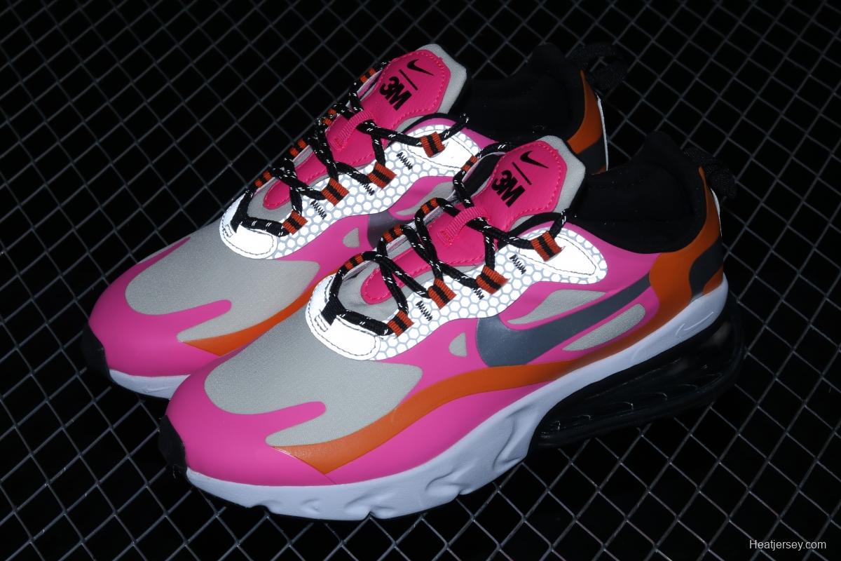 NIKE Air Max 270React new high-frequency mesh hollowing out function half-palm air cushion running shoes CT1834-100