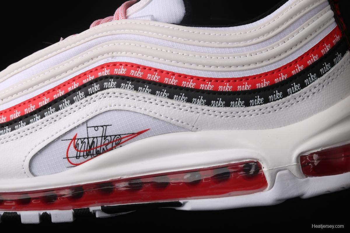 NIKE Air Max 97 new color matching air cushion running shoes CK9397-100