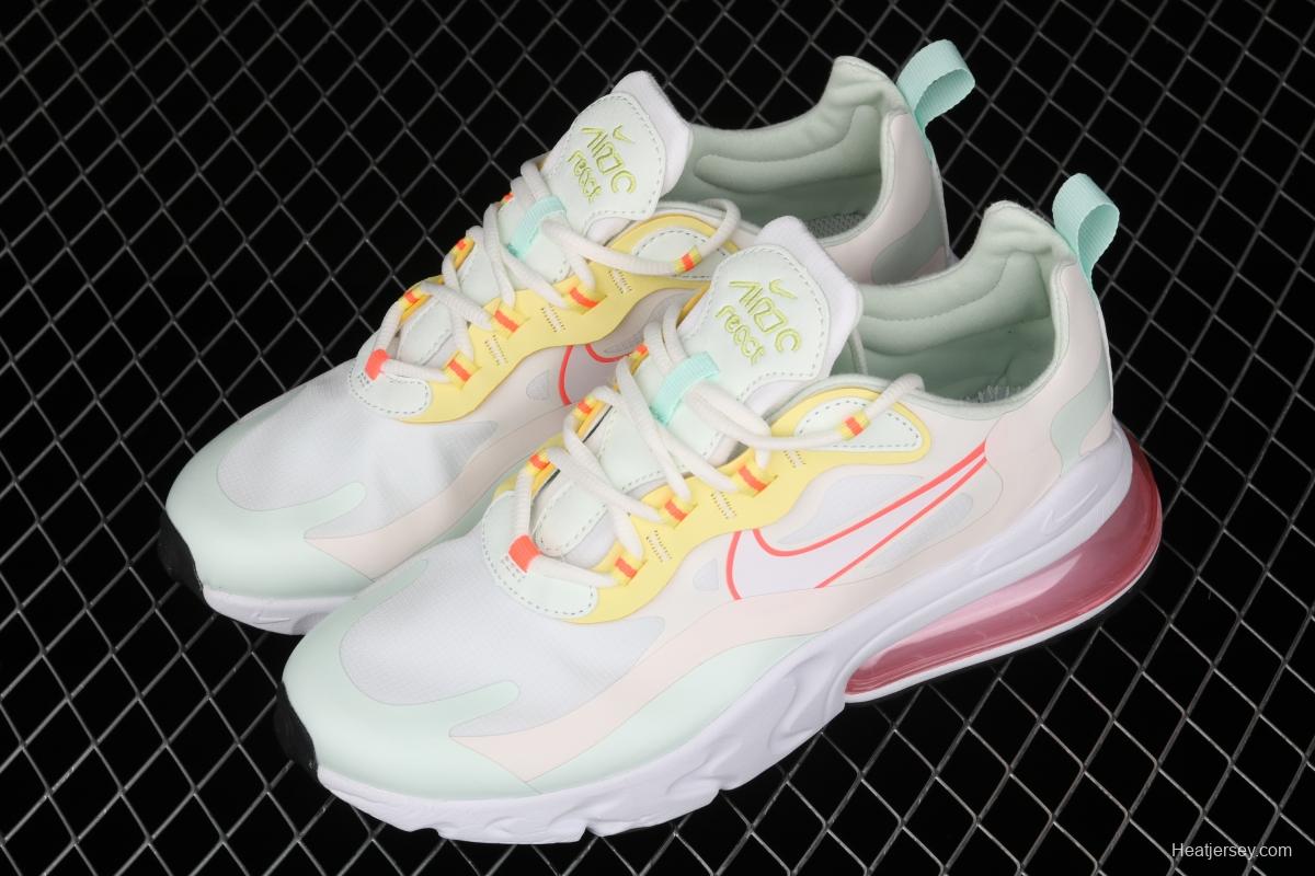 NIKE Air Max 270React new high frequency mesh hollowed-out half-palm air cushion running shoes CV8818-102