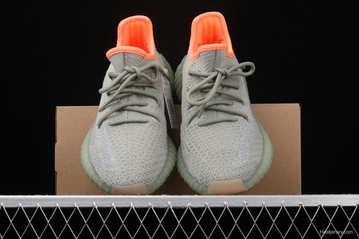 Adidas Yeezy Boost 350V2 Desert Sage FX9035 das coconut 350 second generation hollowed-out galactic sage color matching