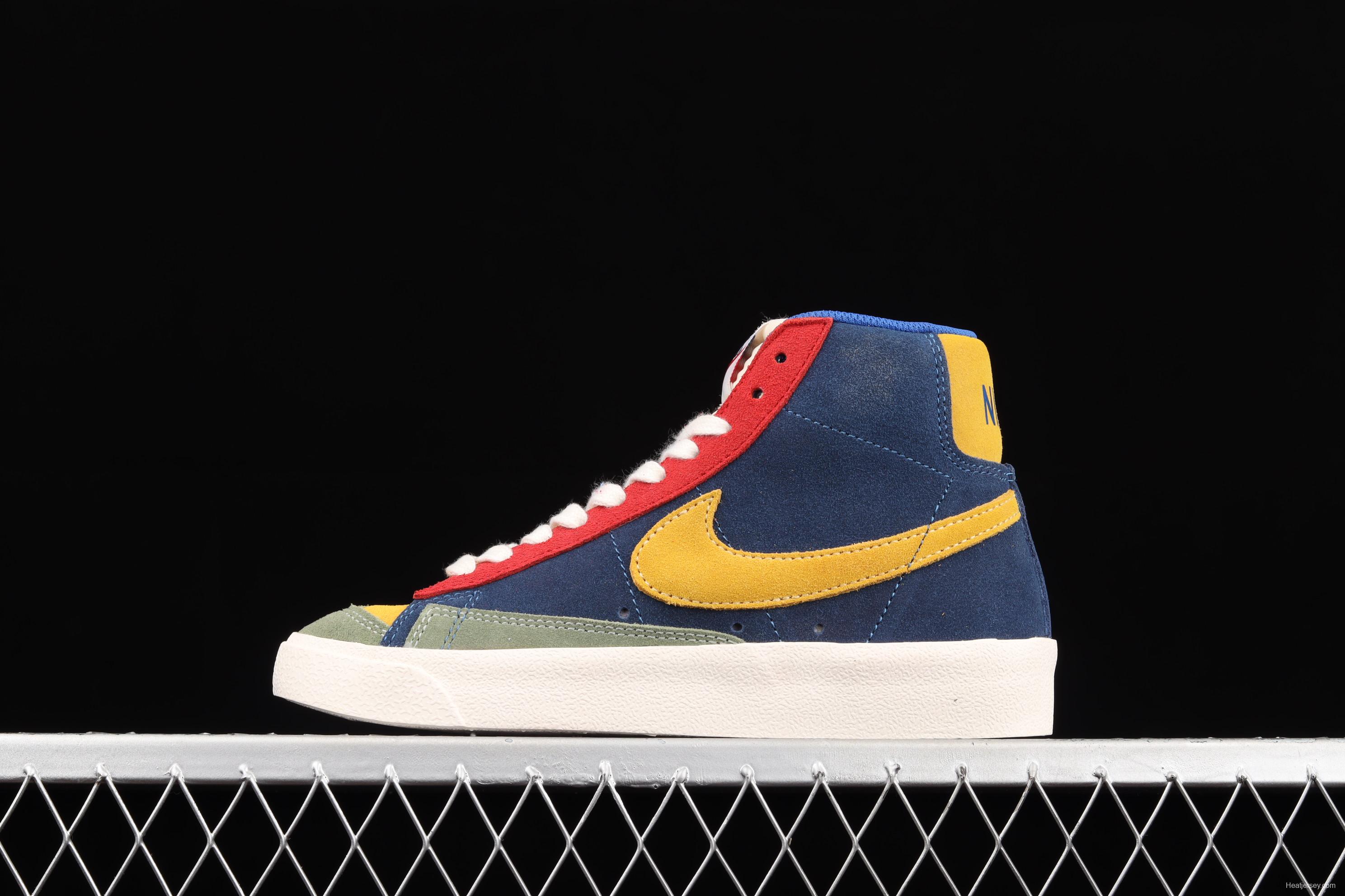 NIKE Blazer Mid'77 Vntg We Suede spliced Yuanyang high-top casual board shoes DC9179-476