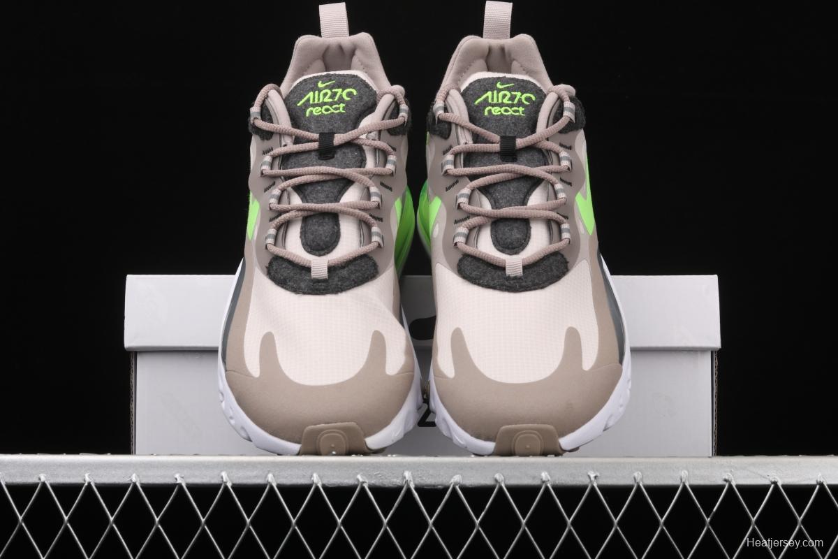 NIKE Air Max 270React new high-frequency mesh hollowing out function half-palm air cushion running shoes CQ4598-231