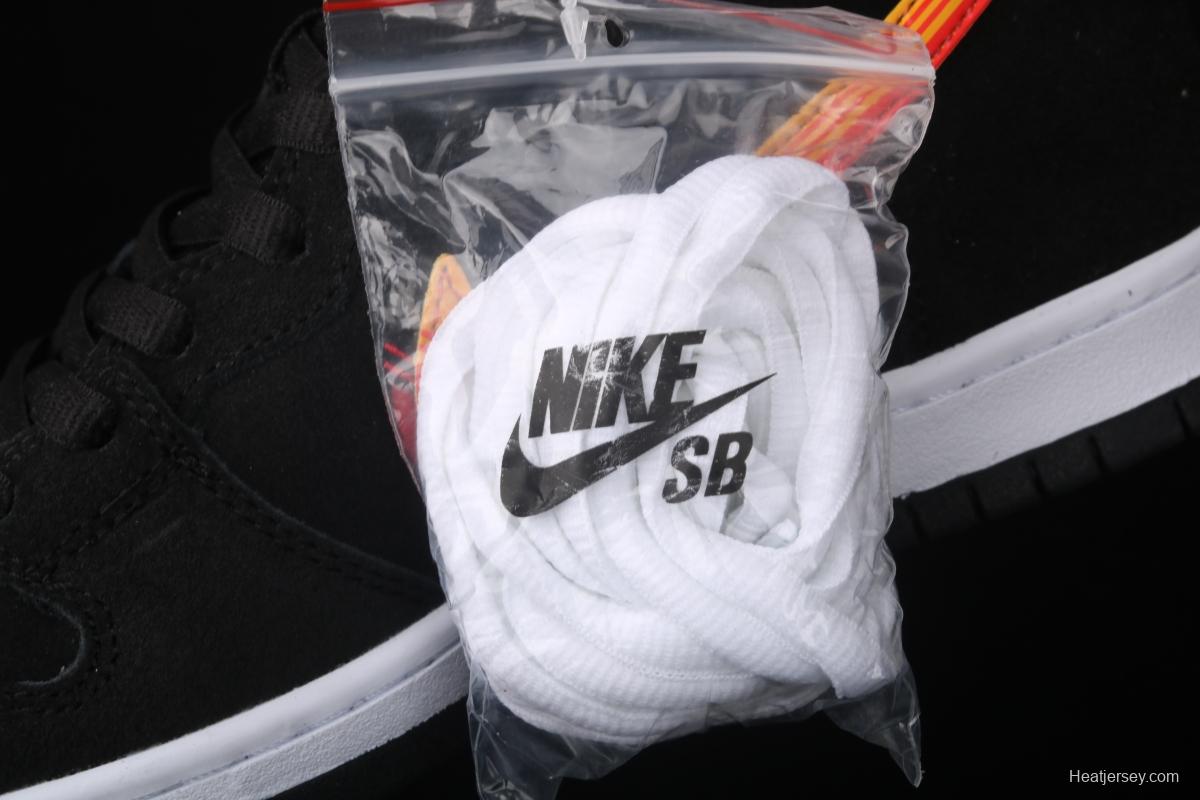 NIKE SB DUNK High road trip black orange yellow hook high top casual skateboard shoes BQ6826-003