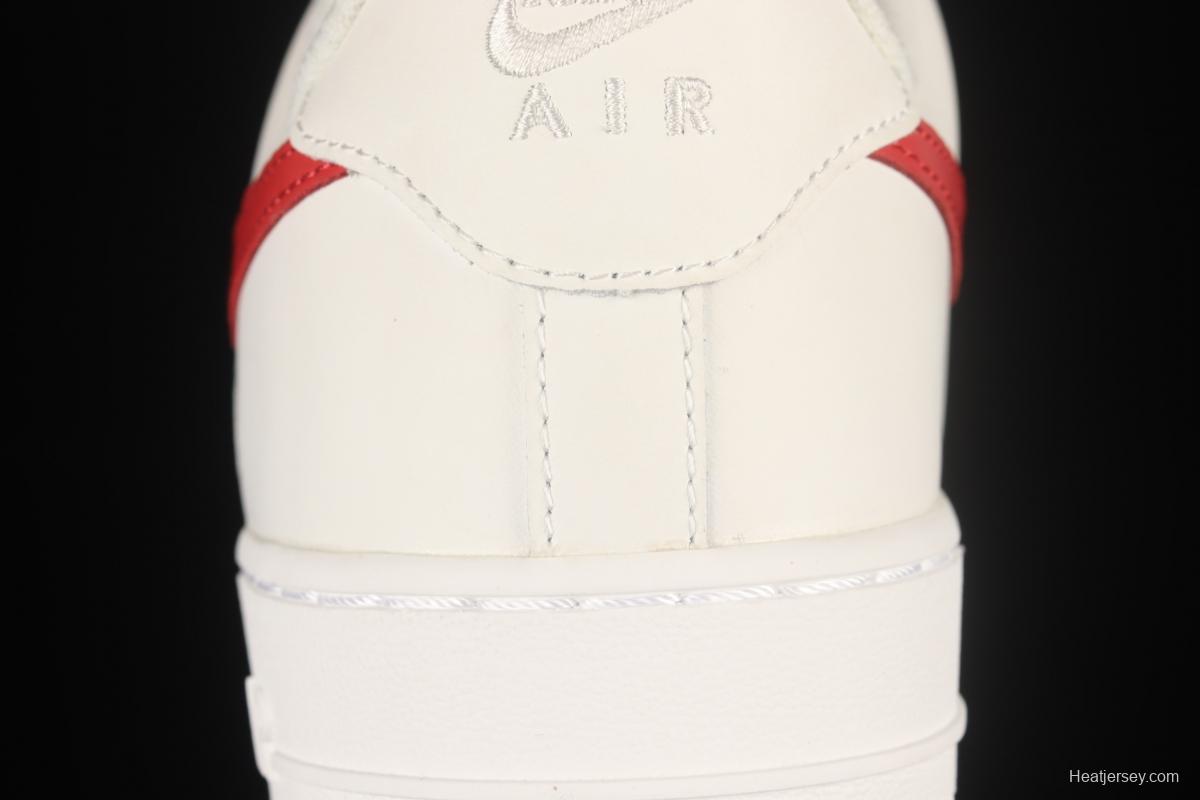 NIKE Air Force 1x 07 Low Air Force White and Red low-top Leisure Board shoes 315115-126