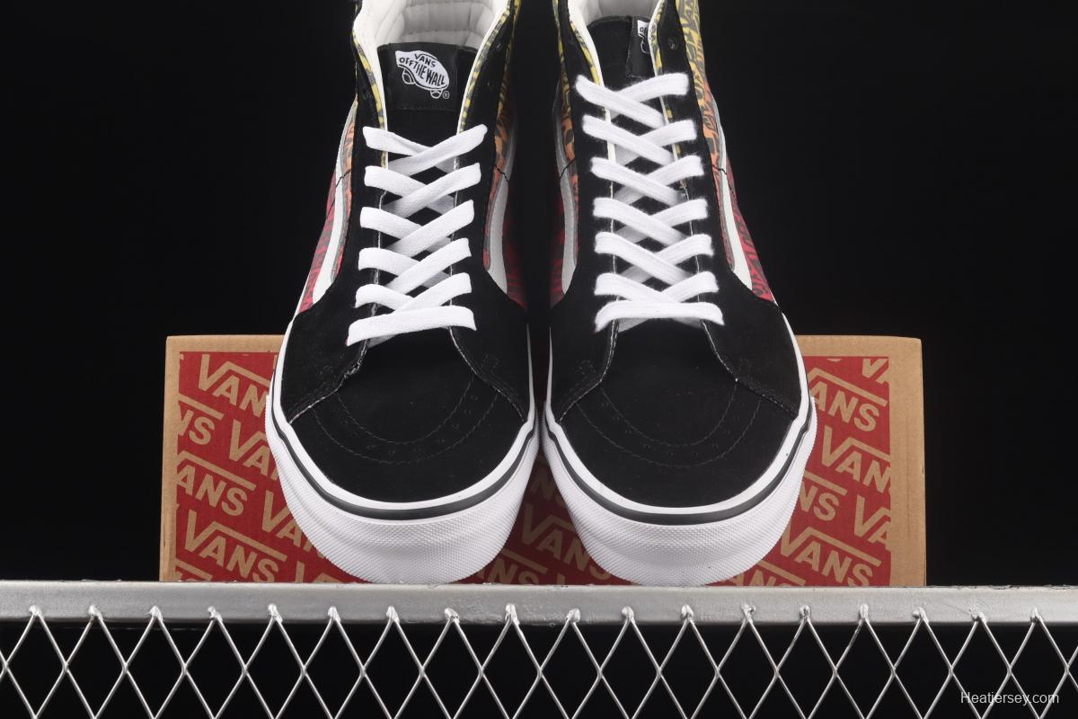 Vans Sk8-Hi Slim graded letter printed high-top casual board shoes VN0A4U3C2N5