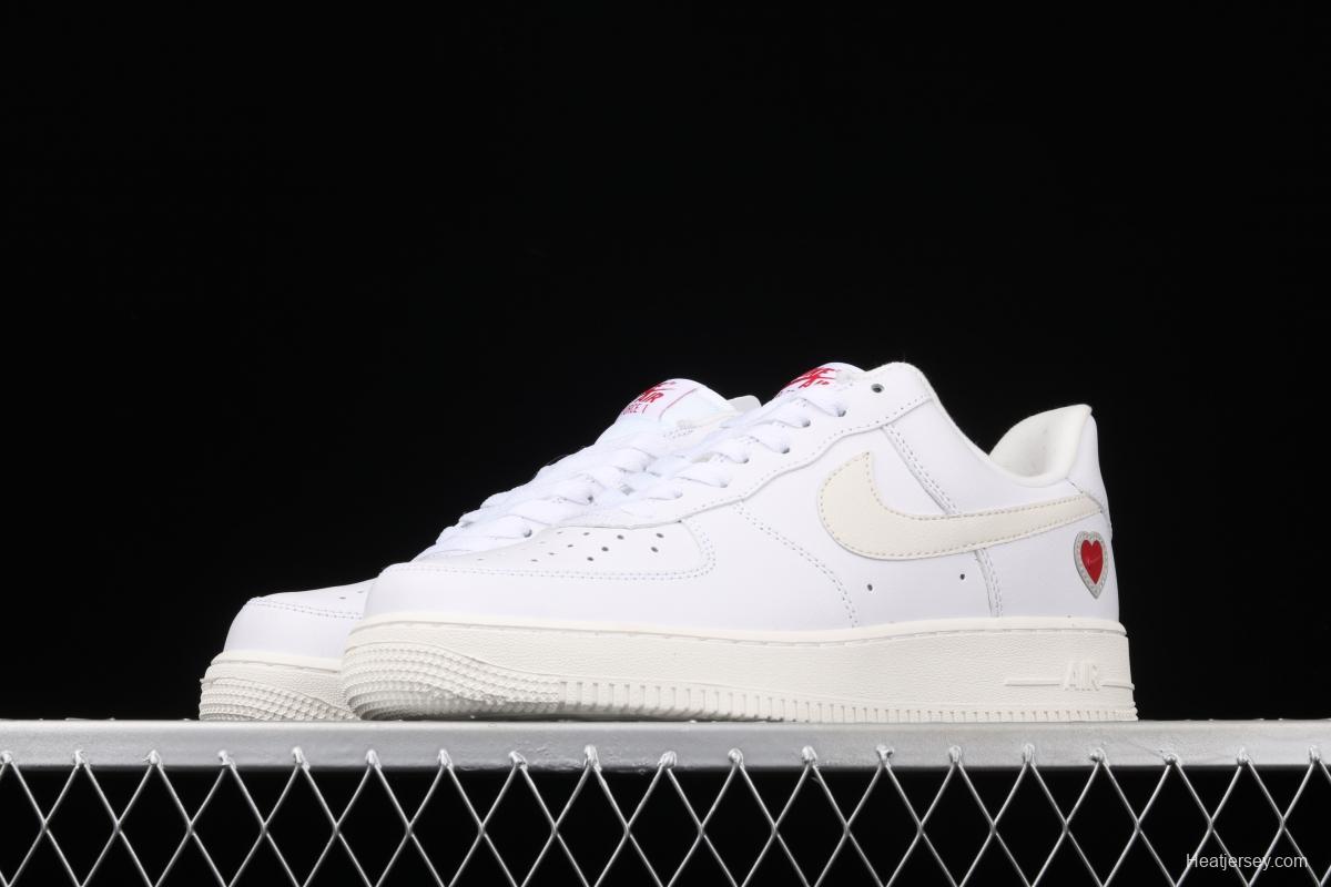 NIKE Air Force 1 ValentineSDAY Valentine's Day Limited low-end fashion leisure sports board shoes DD7117-100