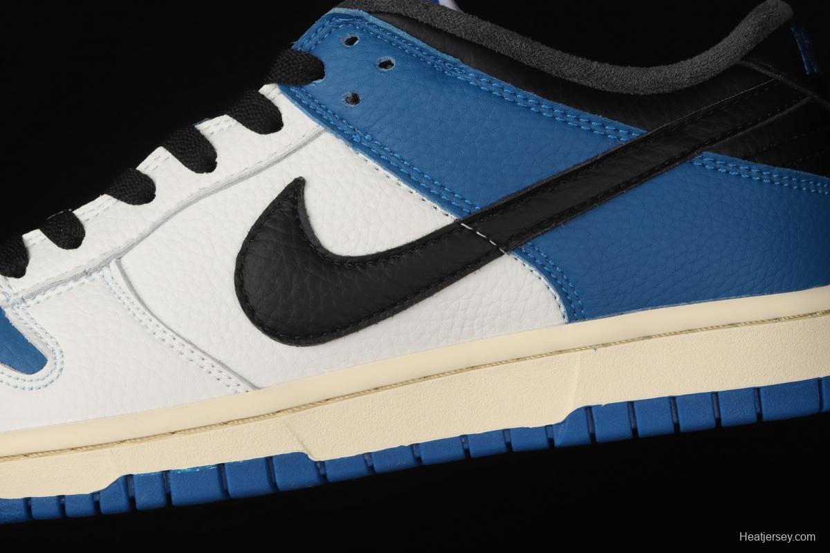 NIKE SB DUNK Low white, blue and black hook SB smash rebounds low upper board shoes DH0957-105