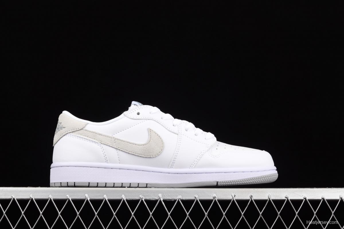 Air Jordan 1 Low OG white-gray low-top basketball shoes CZ0858-100