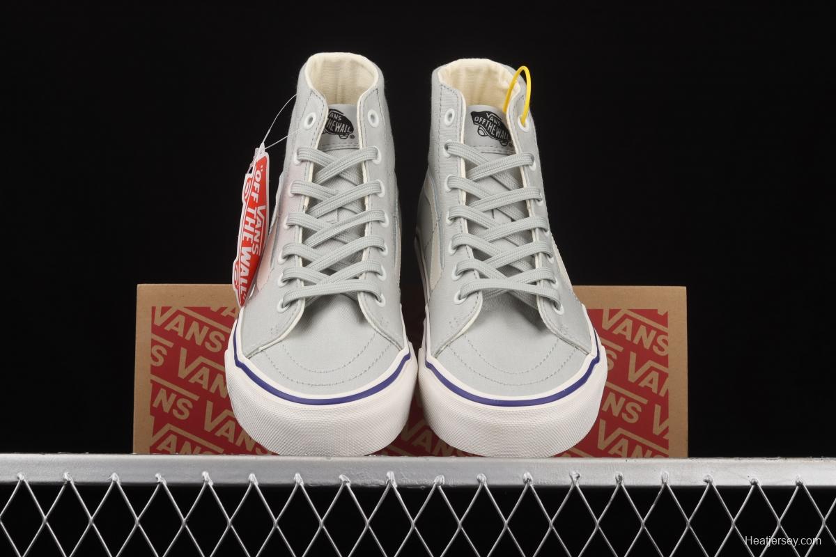 Vans Sk8-Hi Tapered light gray silver ultra-thin canvas high-top casual board shoes VN0A4U164U4