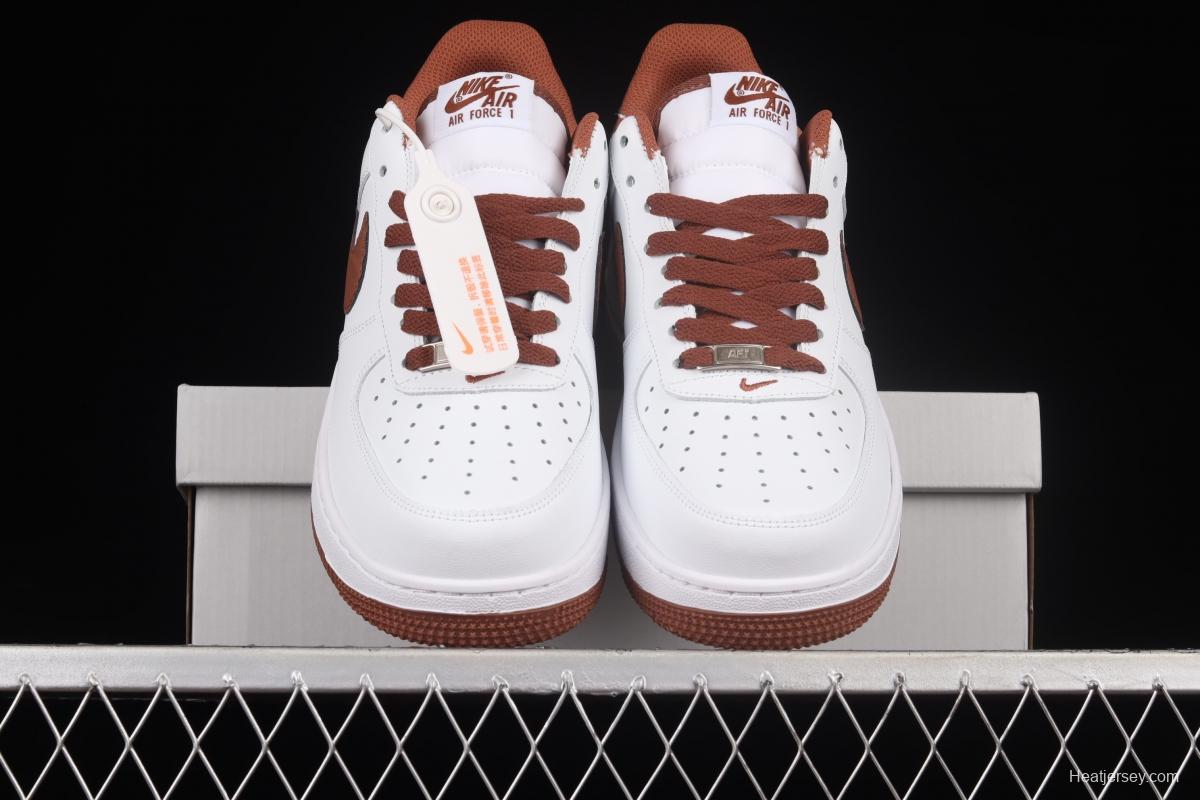 NIKE Air Force 11607 Low Pecan Chocolate Brown low-top casual board shoes DH7561-100