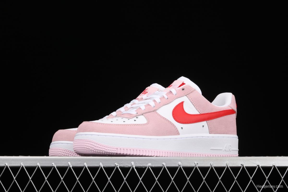 NIKE Air Force 11607 QS Pink Valentine's Day PEACEMINUSONE same style DD3384-600