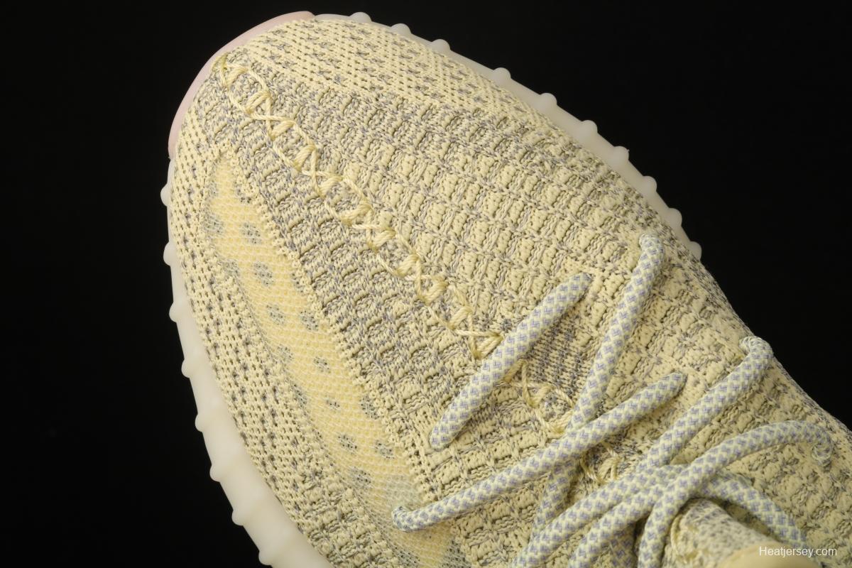 Adidas Yeezy 350 Boost V2 FV3255 Darth Coconut 350 second generation hollowed-out silk yellow star matching BASF popcorn