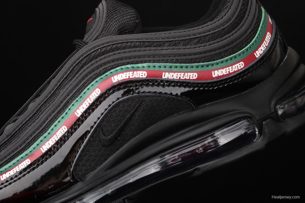 NIKE Air Max 97 Undefeated co-signed black and green bullets 986-001