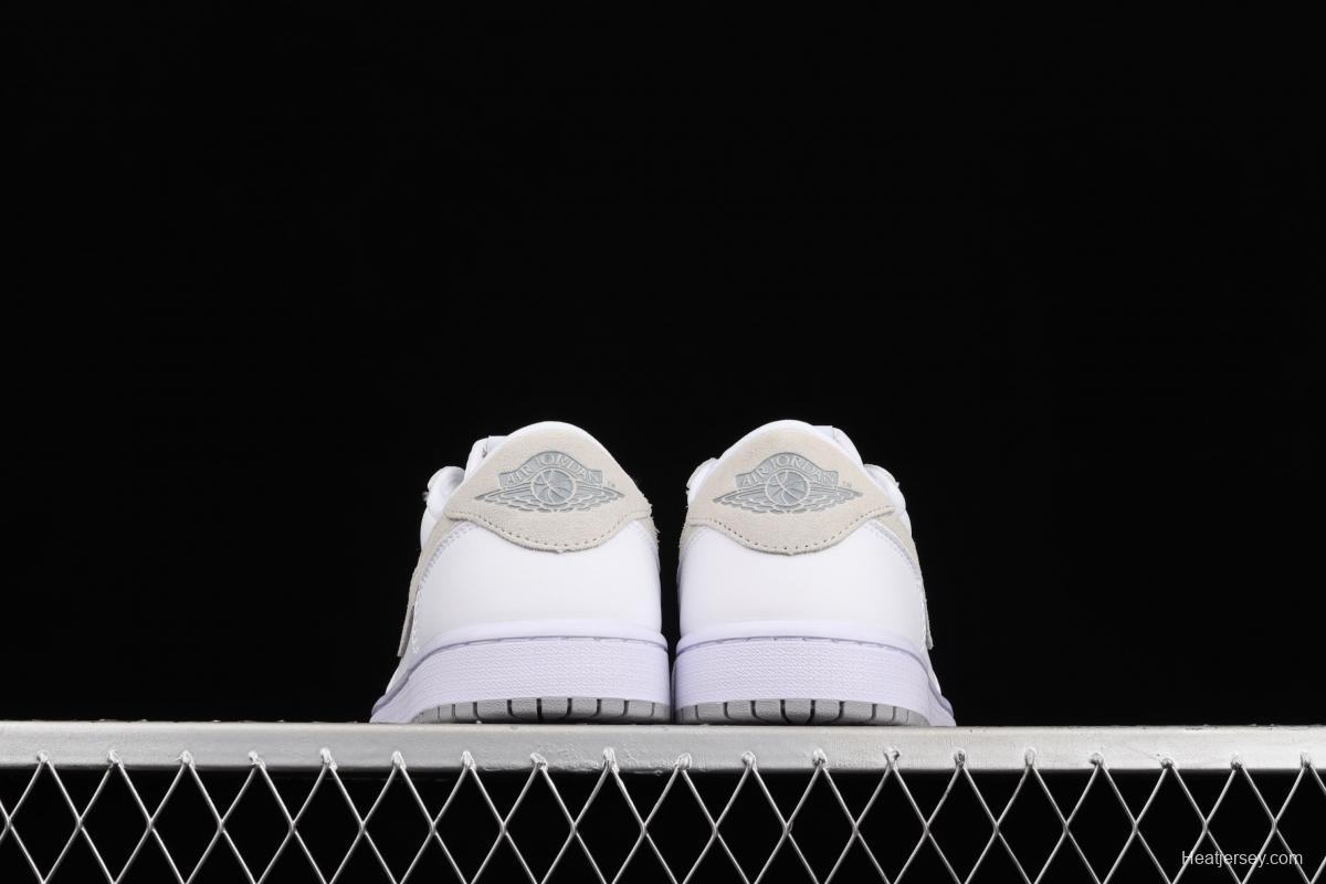 Air Jordan 1 Low OG white-gray low-top basketball shoes CZ0858-100