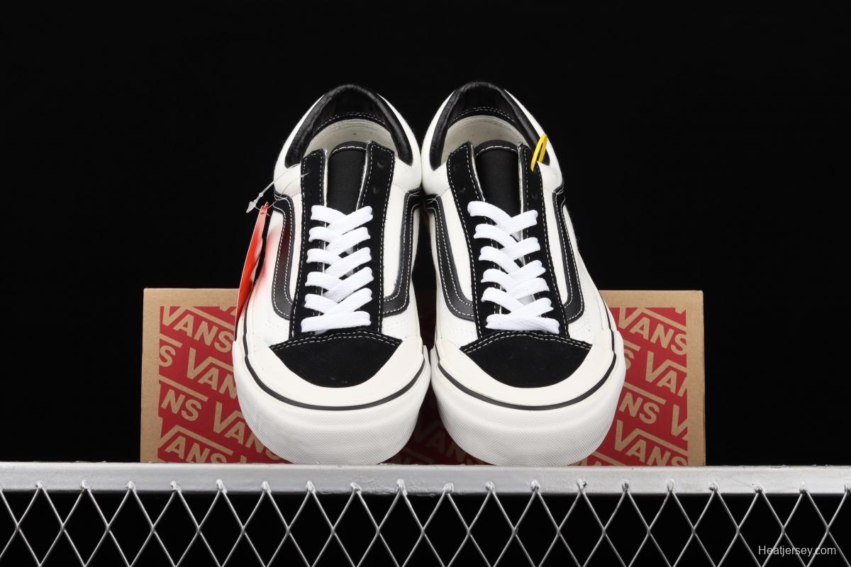 Vans Style 36 new half-crescent black and white side LOGO printed low-top casual board shoes VN0A3ZCJ9IG