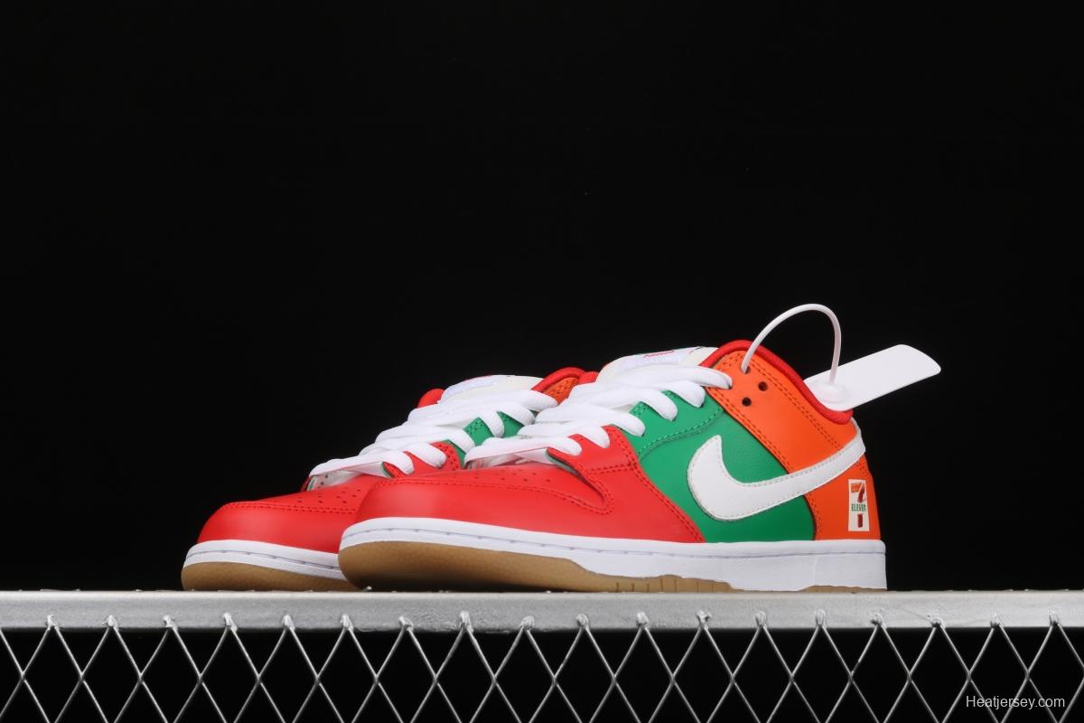 7-Eleven x NIKE SB DUNK Low heavyweight low-top skateboard shoes CZ5130-600