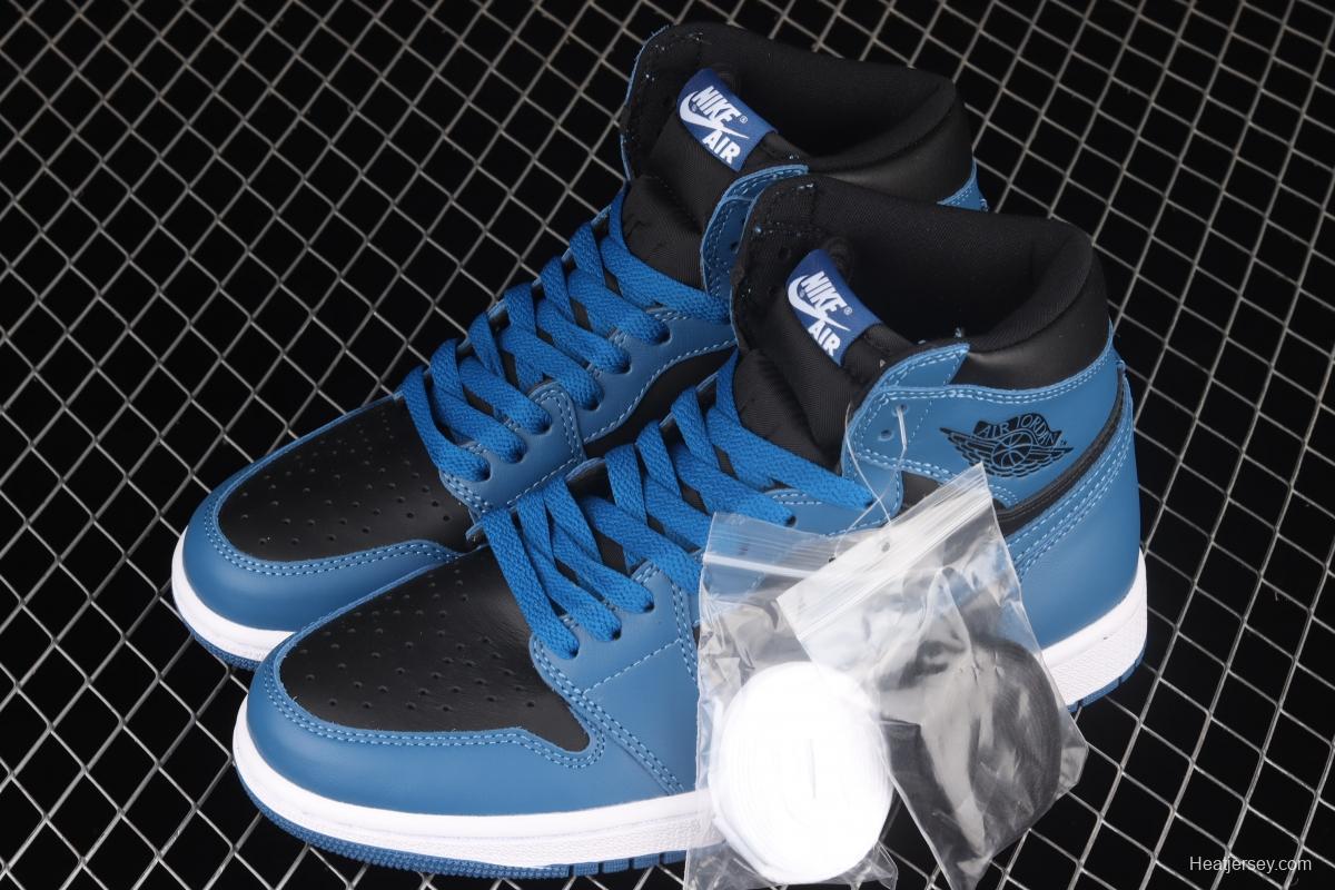 Air Jordan 1 Retro High OG Dark Marina Blue Royal Blue 2.0 high top basketball shoes 555088-404