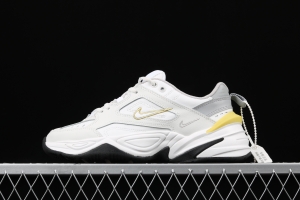 NIKE M2K Tekno white gray gold color retro sports daddy shoes AO3108-009