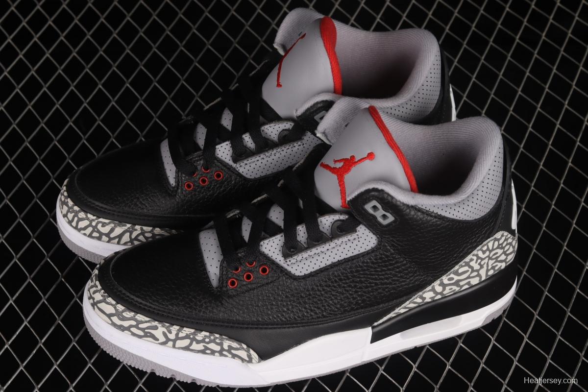 Air Jordan 3 Retro Black Cement (2018) AJ3 Joe 3 Retro Black Cement 854262-001