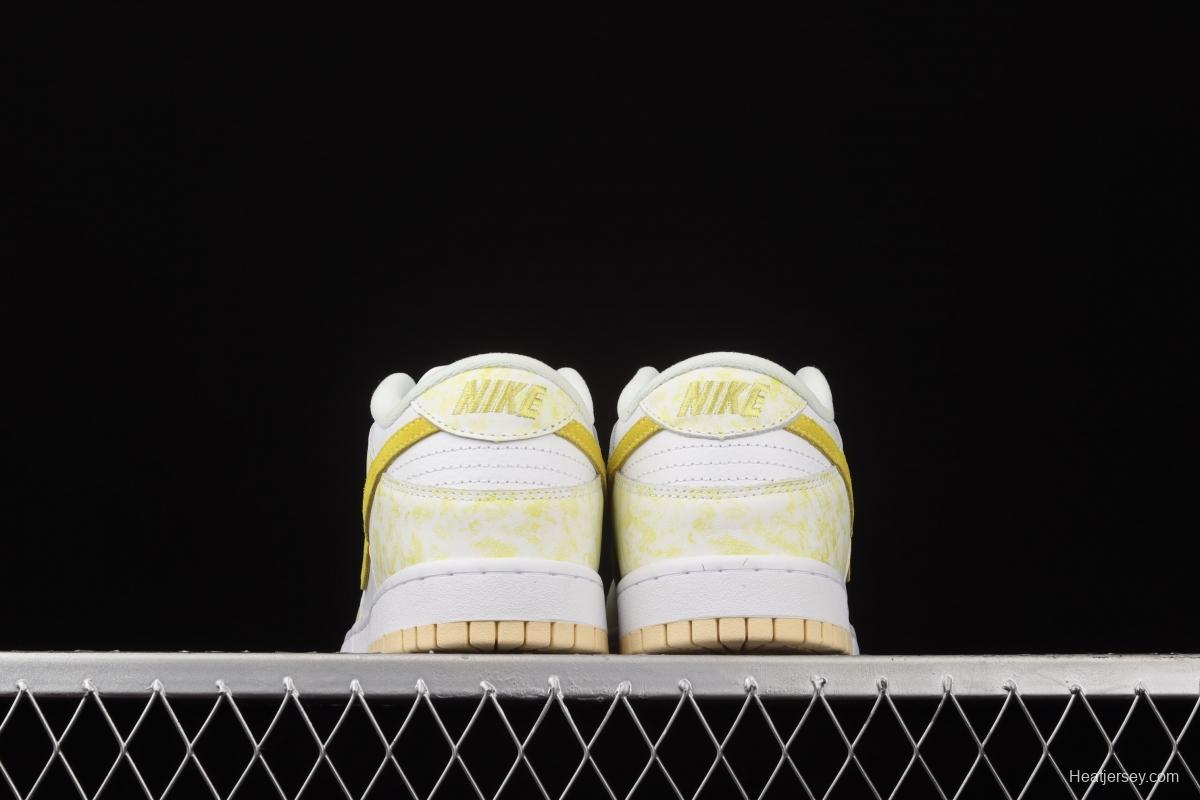 NIKE SB DUNK Low Prm yellow and white color SB buckle rebound fashion leisure board shoes DM9467-700