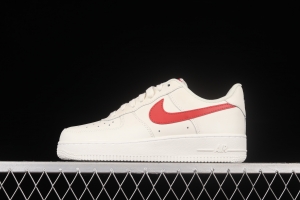 NIKE Air Force 1x 07 Low Air Force White and Red low-top Leisure Board shoes 315115-126