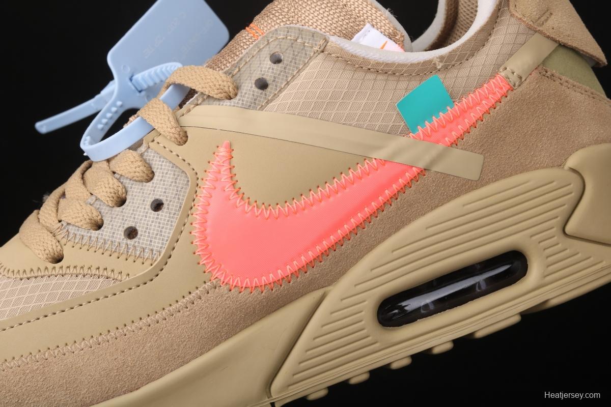 OFF-White x NIKE Air Max 90 OW joint limited edition classic air cushion running shoes AA7293-200