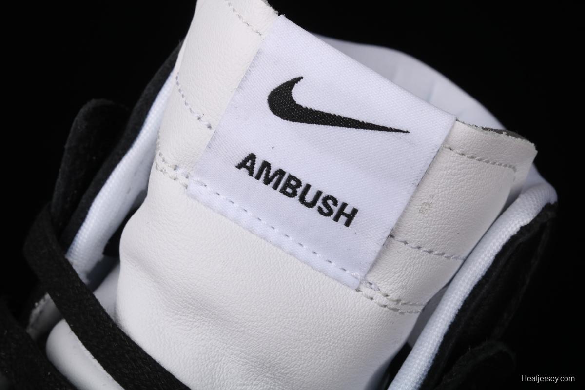 Ambush x NIKE DUNK High Black Wu Yifan Deng Ziqi same black and white high top casual board shoes CU7544-001