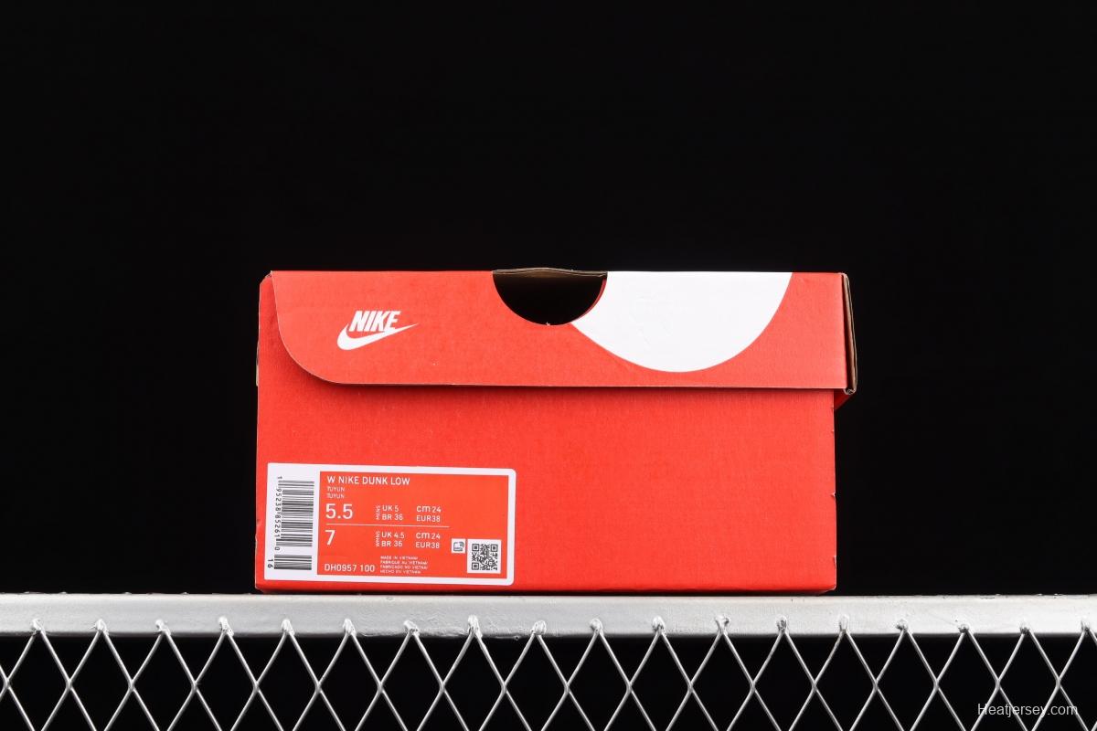 NIKE SB DUNK Low Russet Cedar camouflage asymmetrical mandarin duck dunk series retro low-side leisure sports skateboard shoes DH0957-100